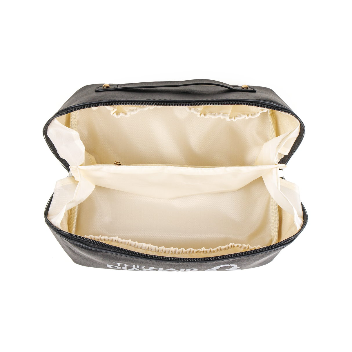 Makeup/Cosmetic Bag for Women - Durable Water-Resistant Travel Cosmetic Bag with Compartments, Spacious Makeup Organizer for Brushes & Skincare by The Hair Diagram