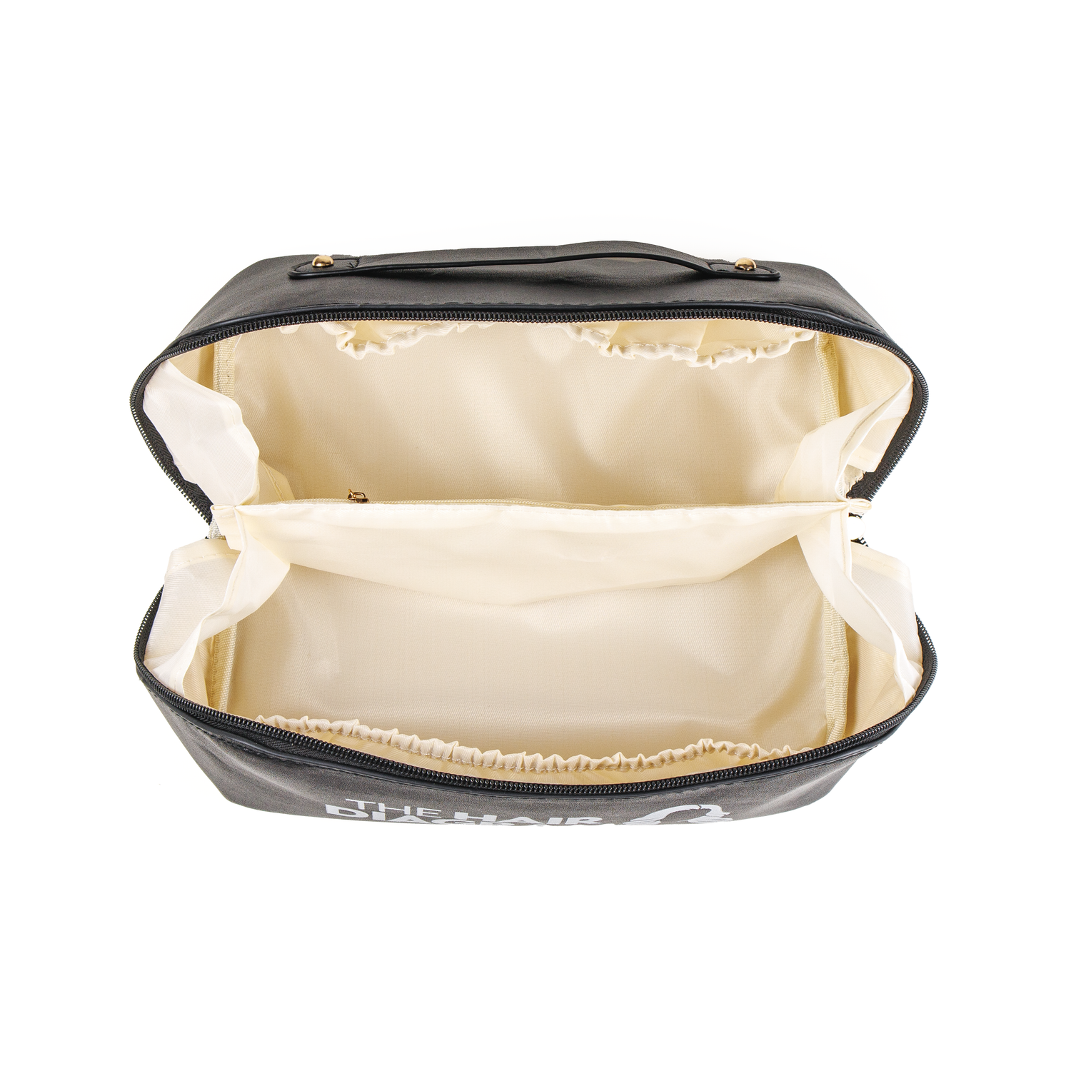 Makeup/Cosmetic Bag for Women - Durable Water-Resistant Travel Cosmetic Bag with Compartments, Spacious Makeup Organizer for Brushes & Skincare by The Hair Diagram
