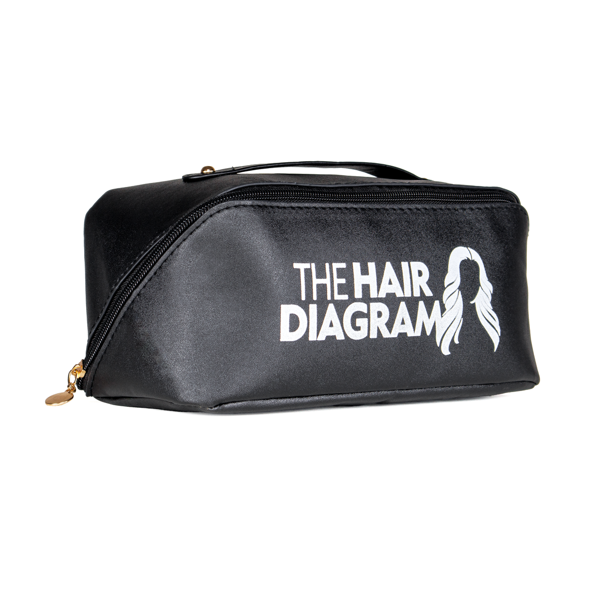 Makeup/Cosmetic Bag for Women - Durable Water-Resistant Travel Cosmetic Bag with Compartments, Spacious Makeup Organizer for Brushes & Skincare by The Hair Diagram