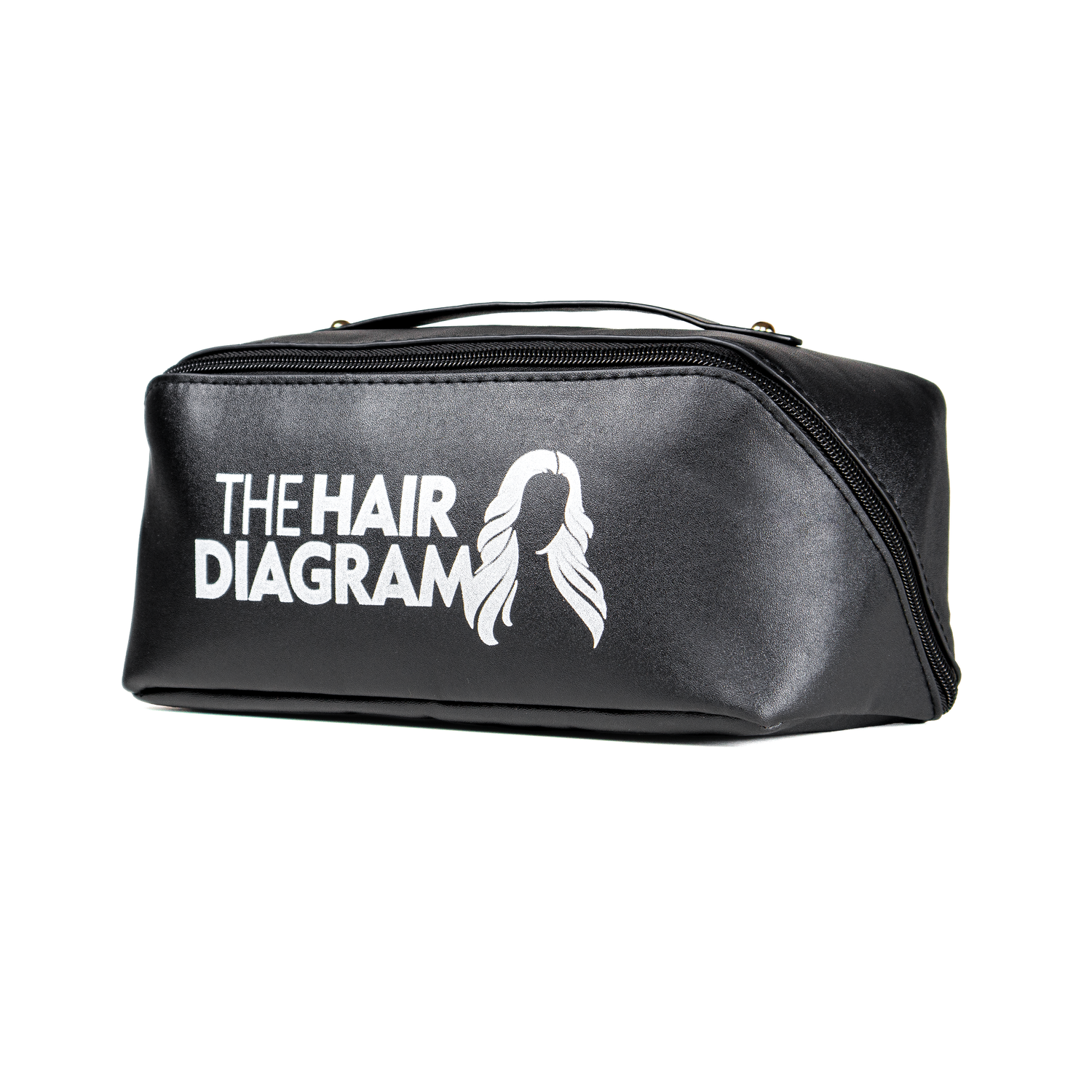 Makeup/Cosmetic Bag for Women - Durable Water-Resistant Travel Cosmetic Bag with Compartments, Spacious Makeup Organizer for Brushes & Skincare by The Hair Diagram
