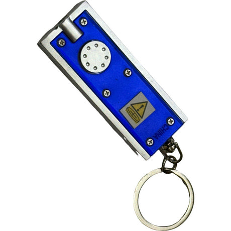 The Hair Diagram Keychain with Light - Vibrant Blue Metal Coated LED Keychain for Stylish and Functional Use