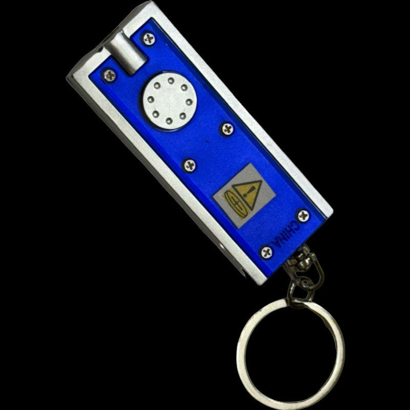 The Hair Diagram Keychain with Light - Vibrant Blue Metal Coated LED Keychain for Stylish and Functional Use
