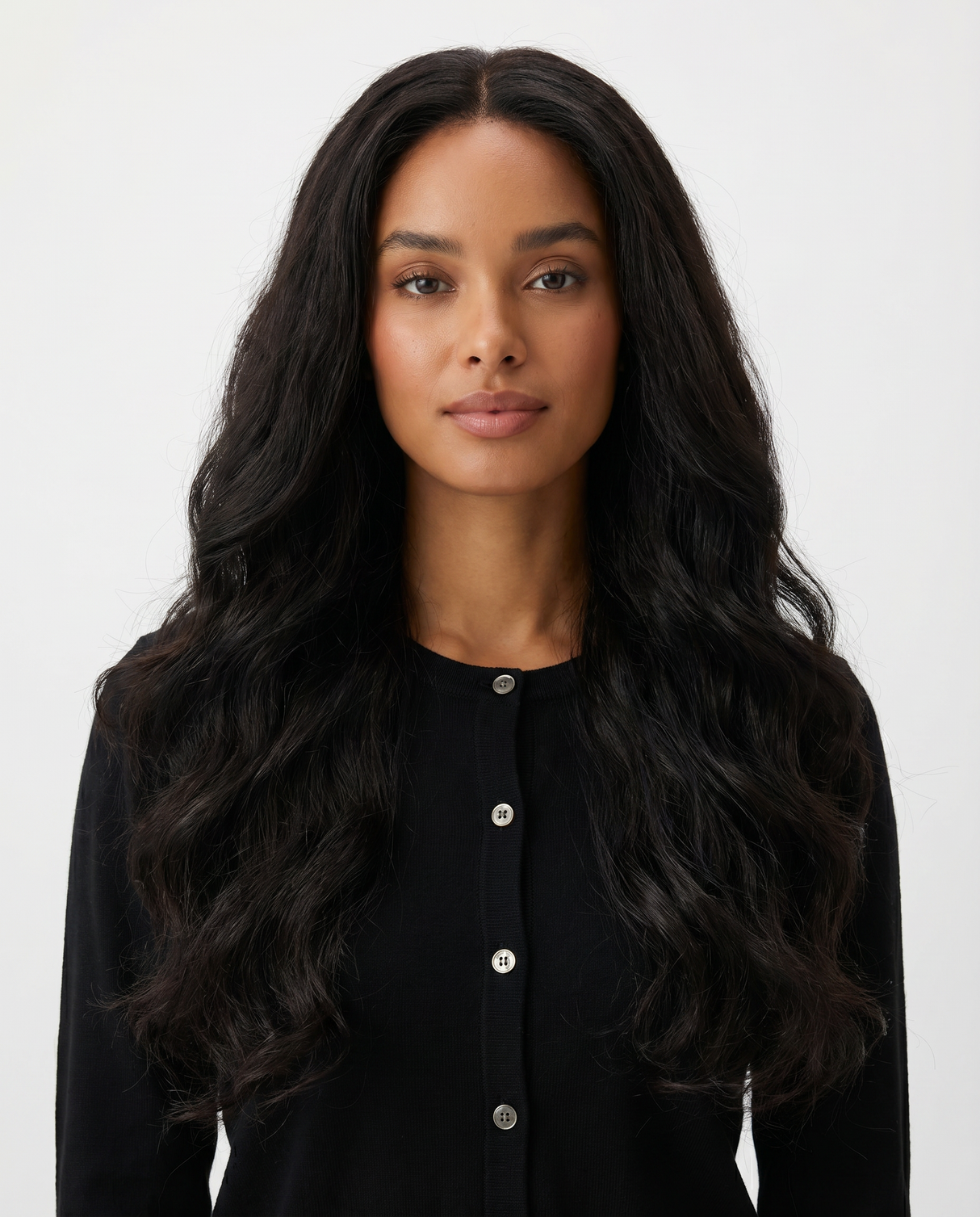Natalie - 5x5 Invisible HD Lace Closure Wig - Glueless - Bodywave(BW) - Human Hair - Tiny Knots - Natural (1B)
