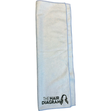 Microfiber Multi Use Towel - Hair Towel, Gym Towel, Cleaning Towel, Light Blue by The Hair Diagram - 16"x24" - 1 pc