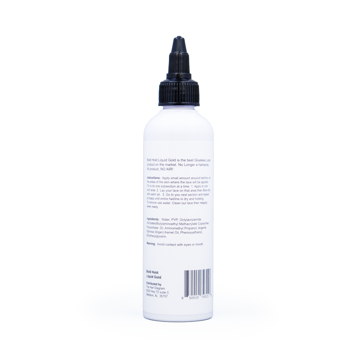 Bold Hold Liquid Gold Reloaded - Temporary Hold Gel For Wigs and Baby Hair - Travel Size by The Hair Diagram