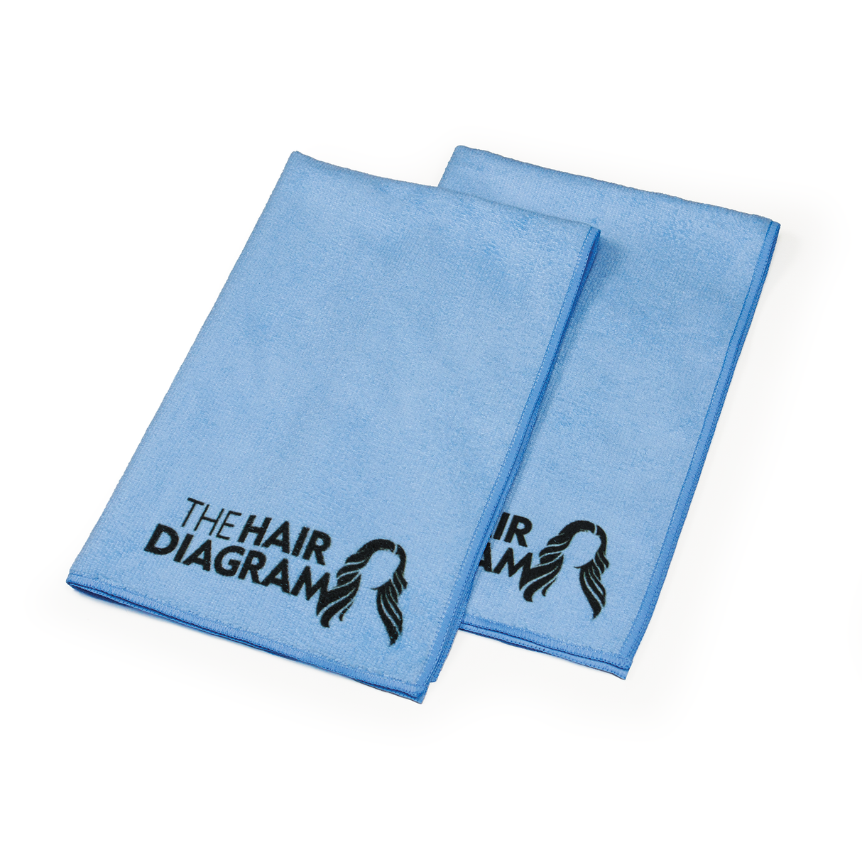 Microfiber Multi Use Towel - Hair Towel, Gym Towel, Cleaning Towel, Light Blue by The Hair Diagram - 16"x24" - 1 pc