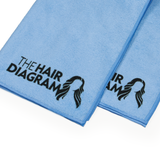 Microfiber Multi Use Towel - Hair Towel, Gym Towel, Cleaning Towel, Light Blue by The Hair Diagram - 16"x24" - 1 pc
