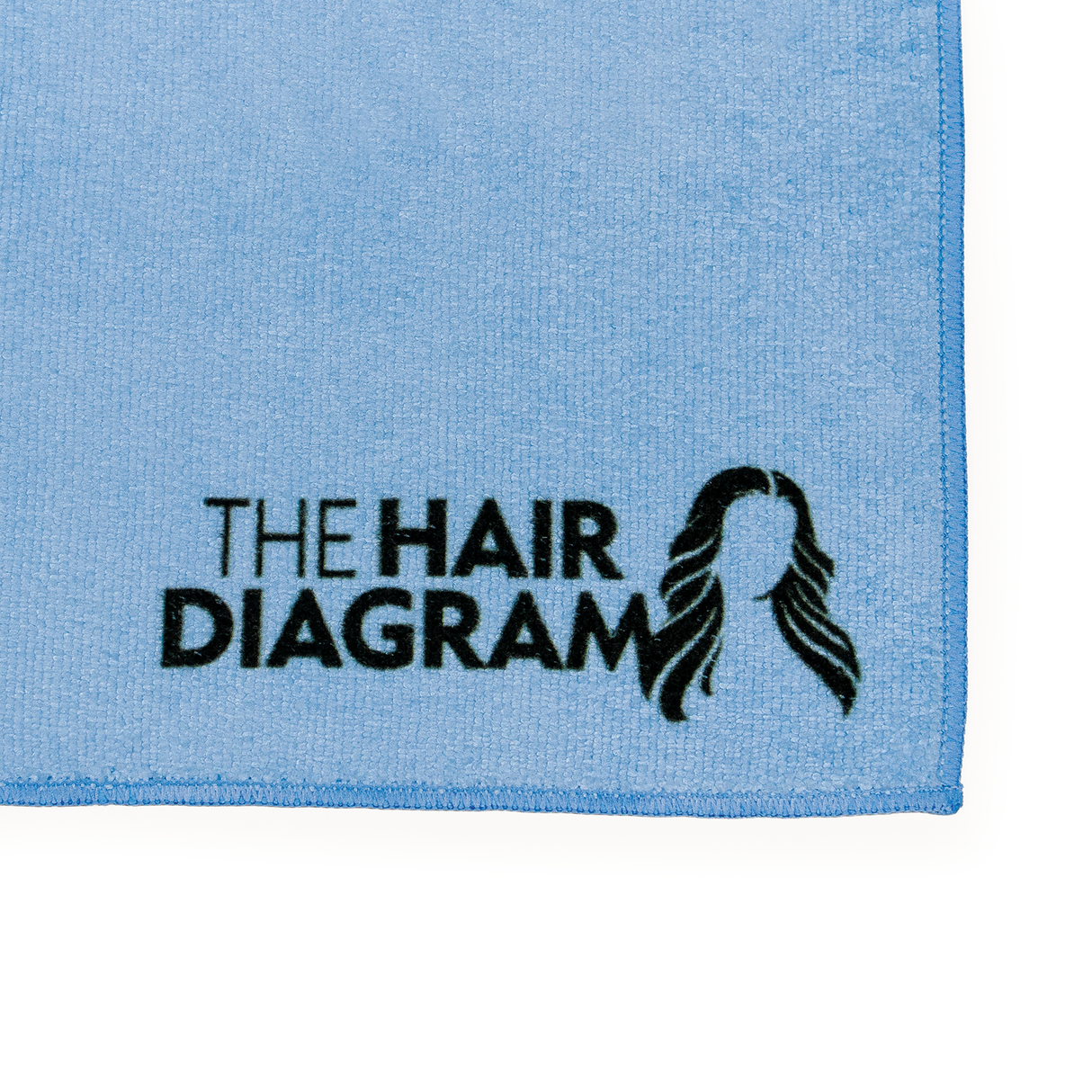 Microfiber Multi Use Towel - Hair Towel, Gym Towel, Cleaning Towel, Light Blue by The Hair Diagram - 16"x24" - 1 pc