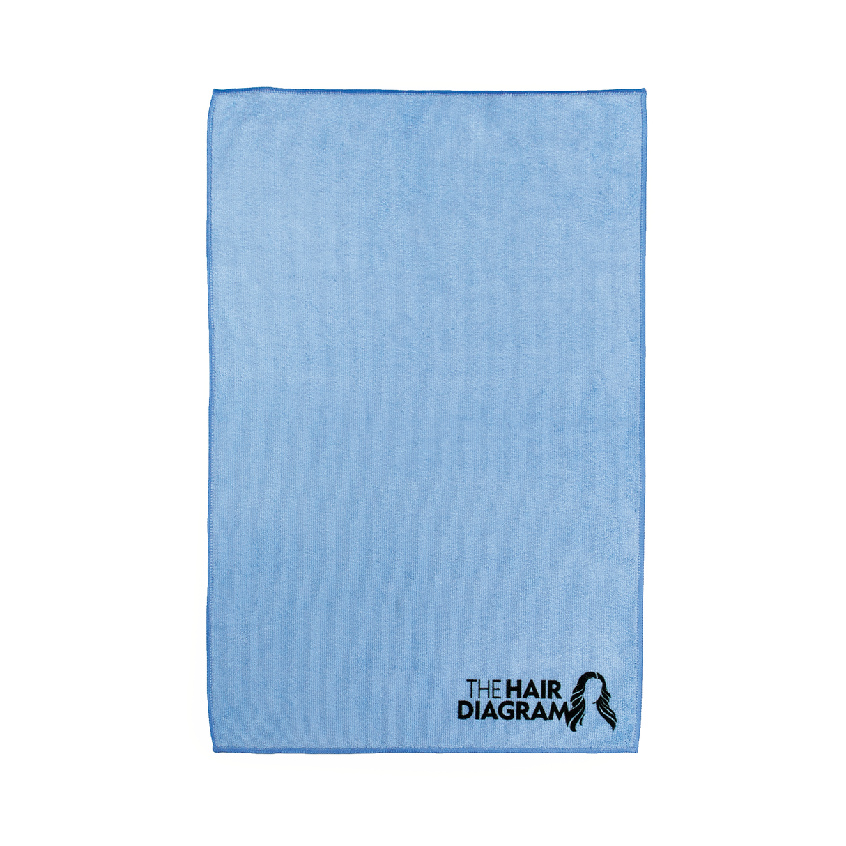 Microfiber Multi Use Towel - Hair Towel, Gym Towel, Cleaning Towel, Light Blue by The Hair Diagram - 16"x24" - 1 pc