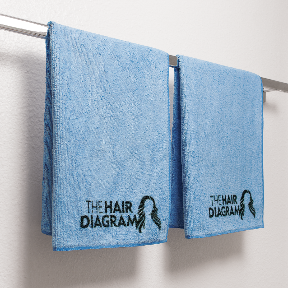 Microfiber Multi Use Towel - Hair Towel, Gym Towel, Cleaning Towel, Light Blue by The Hair Diagram - 16"x24" - 1 pc