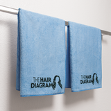 Microfiber Multi Use Towel - Hair Towel, Gym Towel, Cleaning Towel, Light Blue by The Hair Diagram - 16"x24" - 1 pc