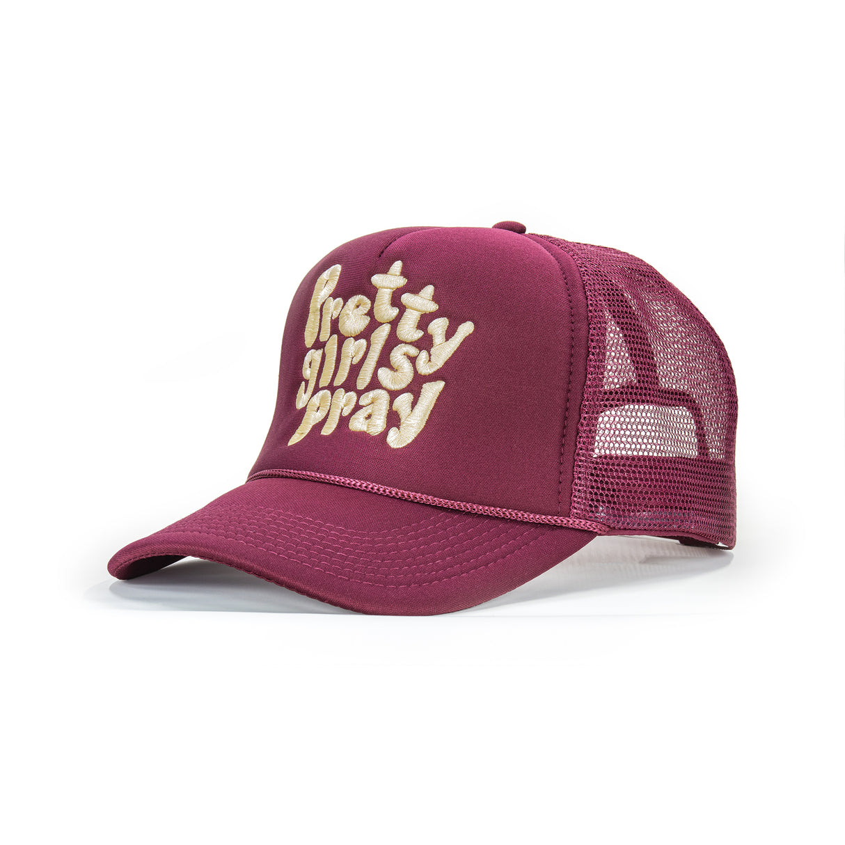 PRETTY GIRLS PRAY TRUCKER HAT