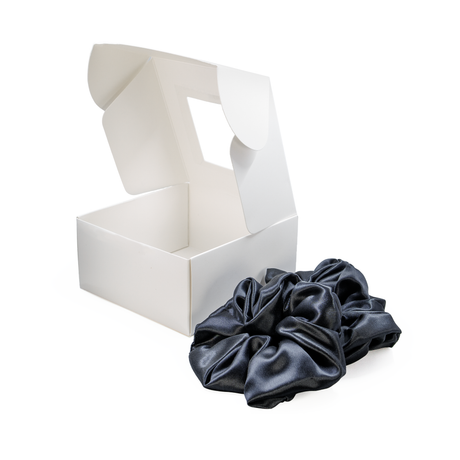 Silk Scrunchies/ Ties for Frizz & Breakage Prevention by The Hair Diagram - 2 per pack