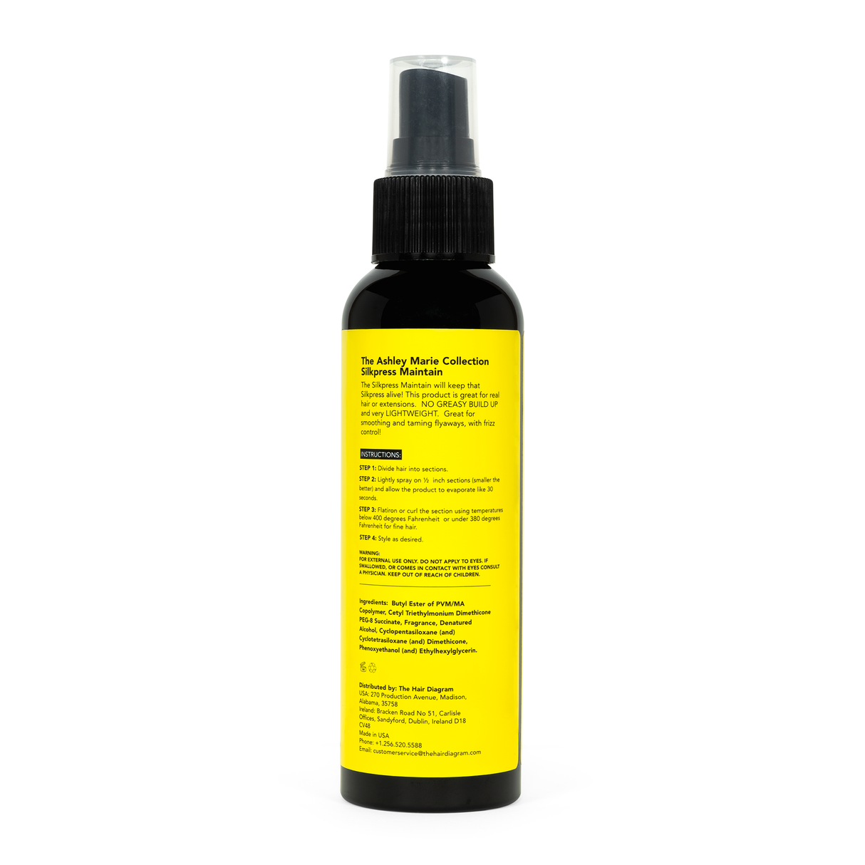 The Ashley Marie Silkpress Maintain Heat Protectant - 4oz by The Hair Diagram