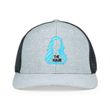 The Hair Diagram® Logo Trucker Hat – Heather Gray & Black