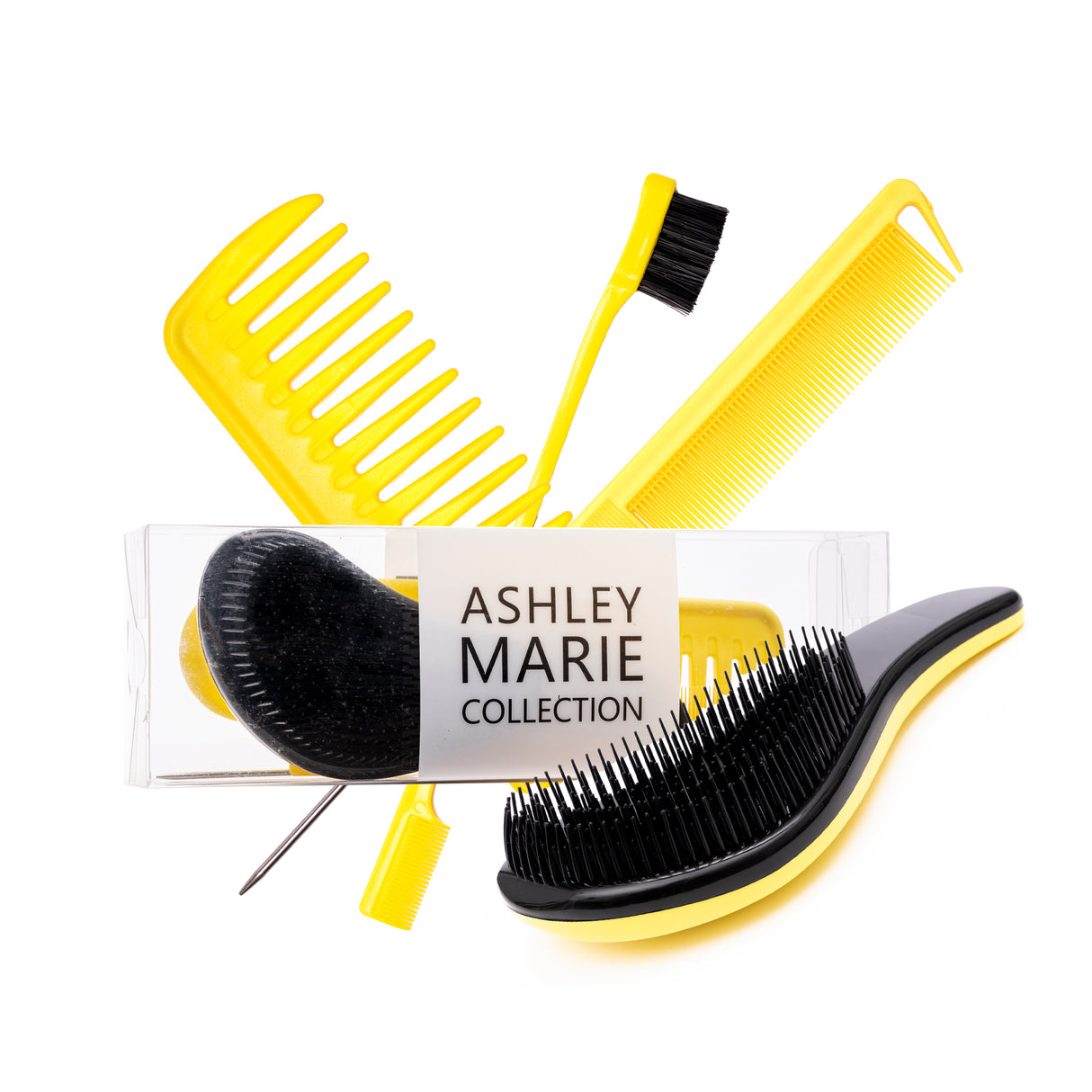 Ashley Marie Collection 4 piece Comb & Detangling Brush Set by The Hair Diagram