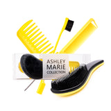 Ashley Marie Collection 4 piece Comb & Detangling Brush Set by The Hair Diagram