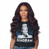 Graphic Tee - The Hair Diagram - Black - 100% Premium Cotton - Relaxed Fit