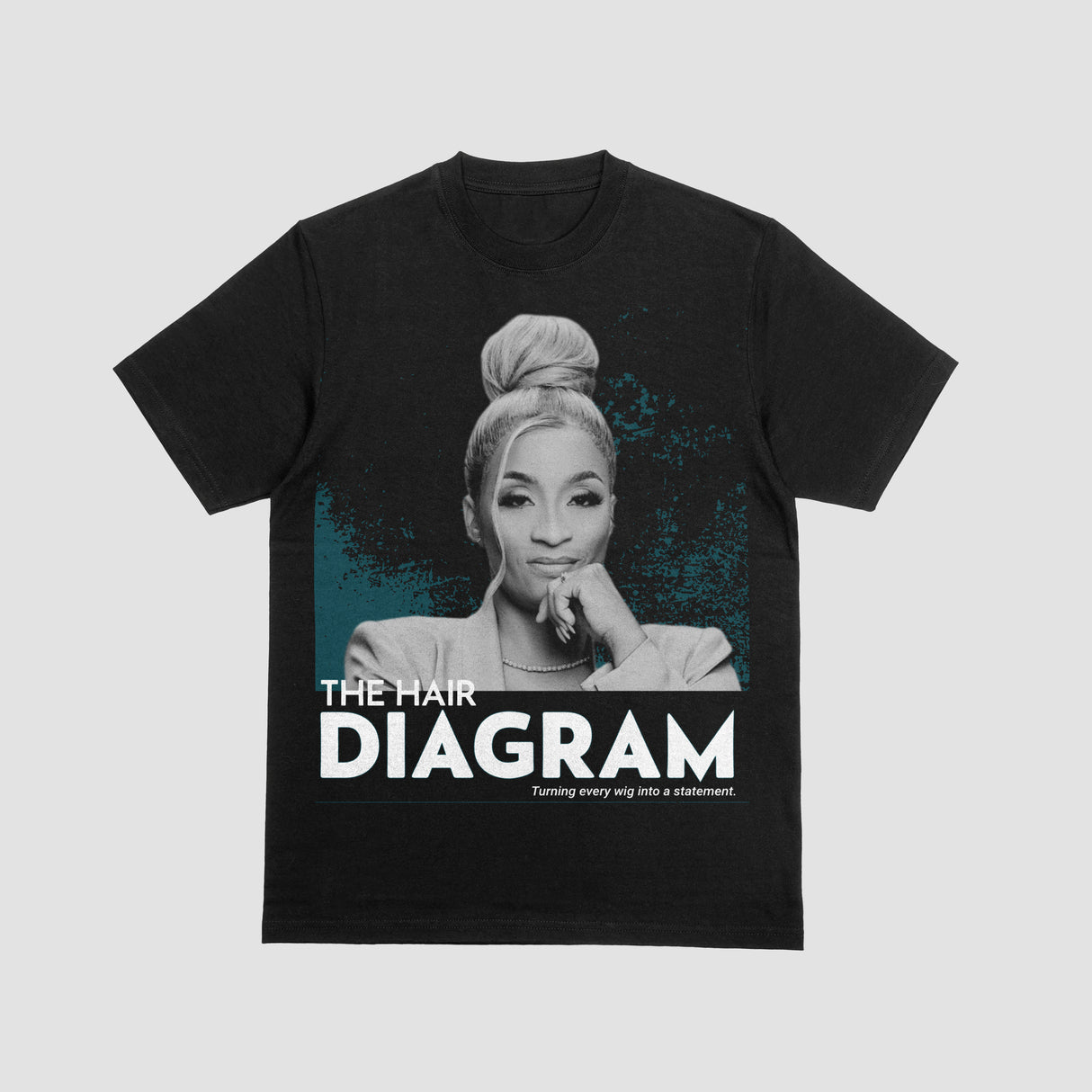 Graphic Tee - The Hair Diagram - Black - 100% Premium Cotton - Relaxed Fit