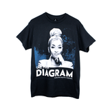 Graphic Tee - The Hair Diagram - Black - 100% Premium Cotton - Relaxed Fit