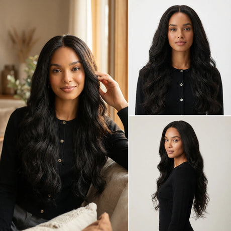 Natalie 5x5 HD Lace Closure Wig - Bodywave model collage